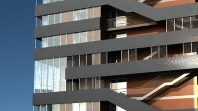 image 3D render of tower project in Barcelona