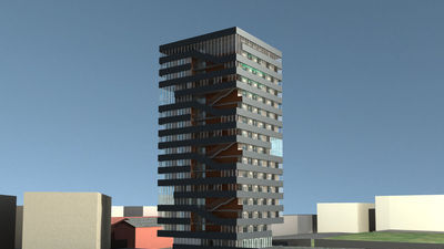 image 3D render of traffic for project in Barcelona